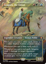 Aragorn, the Uniter (Borderless) (Surge Foil) (HOC-069) - The Hobbit: Eternal-Legal Foil