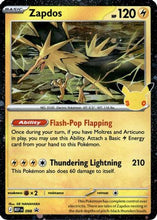 Zapdos - 098 (30th Celebration) 098 - ME Mega Evolution Promo Holofoil