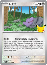 Ditto 115/128 - ME 30th Celebration Holofoil