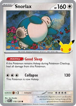 Snorlax 119/128 - ME 30th Celebration Holofoil