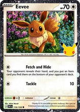 Eevee - 116/128 (30th Celebration) 116/128 - Blister Exclusives Holofoil