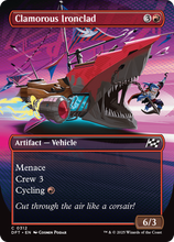 Clamorous Ironclad (Borderless) (-312) - Aetherdrift Foil