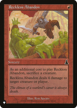 Reckless Abandon (PLST-UDS-94) - The List
