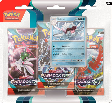 Pokemon - Scarlet and Violet - Paradox Rift - 3 Pack Blister - Cetian (Pre-Order)