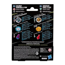 Beyblade X - Calibur Samurai 6-70M BX & Obsidian Shell 3-85S BX Dual Pack Set