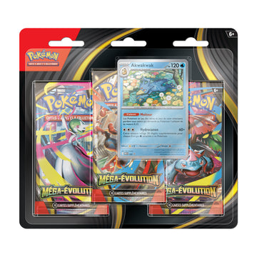Pokemon - Mega Evolution Base Set - 3 Pack Blister (Akwakwak) (Pre-Order)