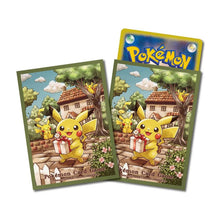 Pokemon Centre - Pikachu's gift (Green) - 64ct Standard Sleeves