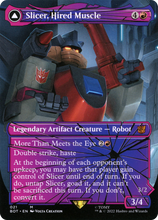 Slicer, Hired Muscle // Slicer, High-Speed Antagonist (Shattered Glass) [Transformers]