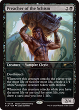 Preacher of the Schism (GAME-034) - Game Day & Store Championship Promos