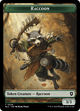 Rat // Raccoon Double-Sided Token [Bloomburrow Commander Tokens]