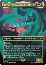 Teval, the Balanced Scale (Borderless) (TDC-008) - Commander: Tarkir: Dragonstorm