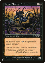 Crypt Sliver (PLST-LGN-63) - The List