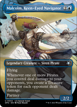 Malcolm, Keen-Eyed Navigator (Borderless) [The Lost Caverns of Ixalan Special Guests]