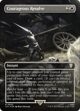 Courageous Resolve (Borderless) (Surge Foil) [The Lord of the Rings: Tales of Middle-Earth Commander]