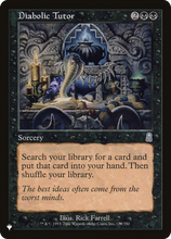 Diabolic Tutor (PLST-ODY-129) - The List