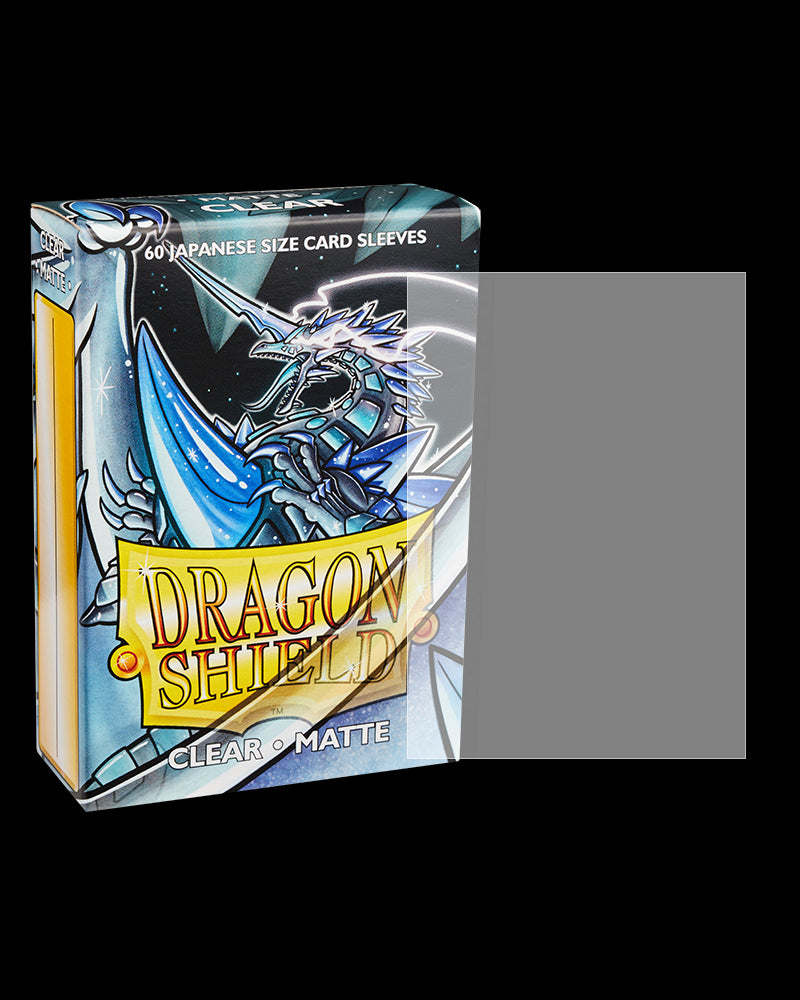 Dragon Shield 60 ct Japanese Matte Outer Sleeves Clear 60 ct Card  Individual Pack