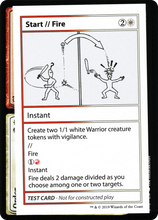 Start // Fire (2021 Edition) [Mystery Booster Playtest Cards]