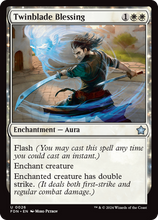 Twinblade Blessing (FDN-026) - Foundations Foil