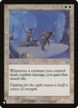 Noble Purpose (PLST-MMQ-32) - The List