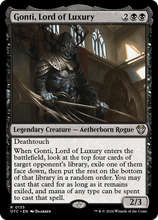 Gonti, Lord of Luxury [Outlaws of Thunder Junction Commander]