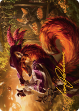 Mr. Foxglove Art Card (Gold-Stamped Signature) [Bloomburrow Art Series]
