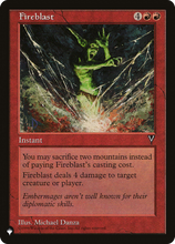 Fireblast (PLST-VIS-79) - The List