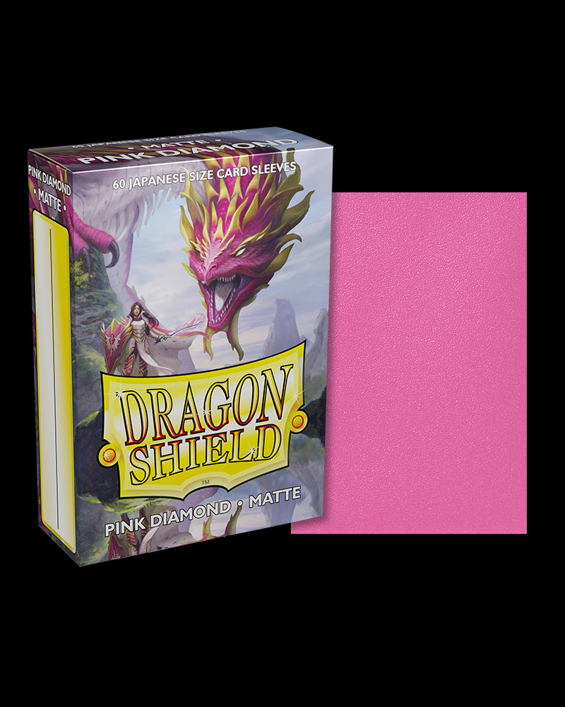 Dragon Shield Sleeves: Matte - Japanese Size - Pink Diamond (60)