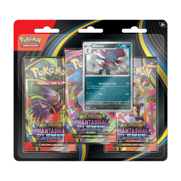 Pokemon - Phantasmal Flames - 3 Pack Blister (Weavile) (Pre-Order)