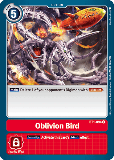 Oblivion Bird [BT1-094] [Release Special Booster Ver.1.0]