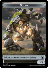 Golem // Blood Double-Sided Token [March of the Machine Commander Tokens]