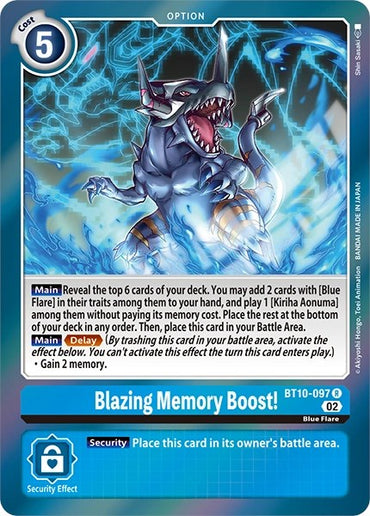 Blazing Memory Boost! [BT10-097] [Revision Pack Cards]