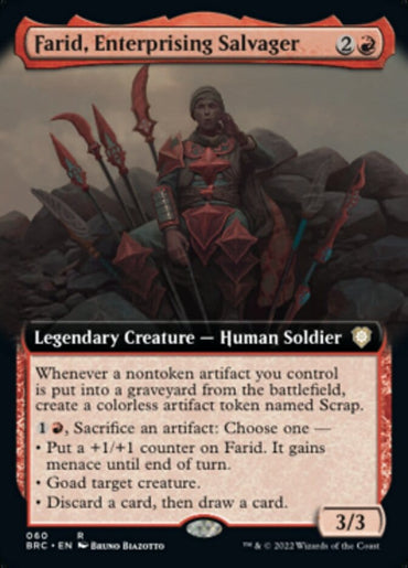 Farid, Enterprising Salvager (Extended Art) [The Brothers' War Commander]