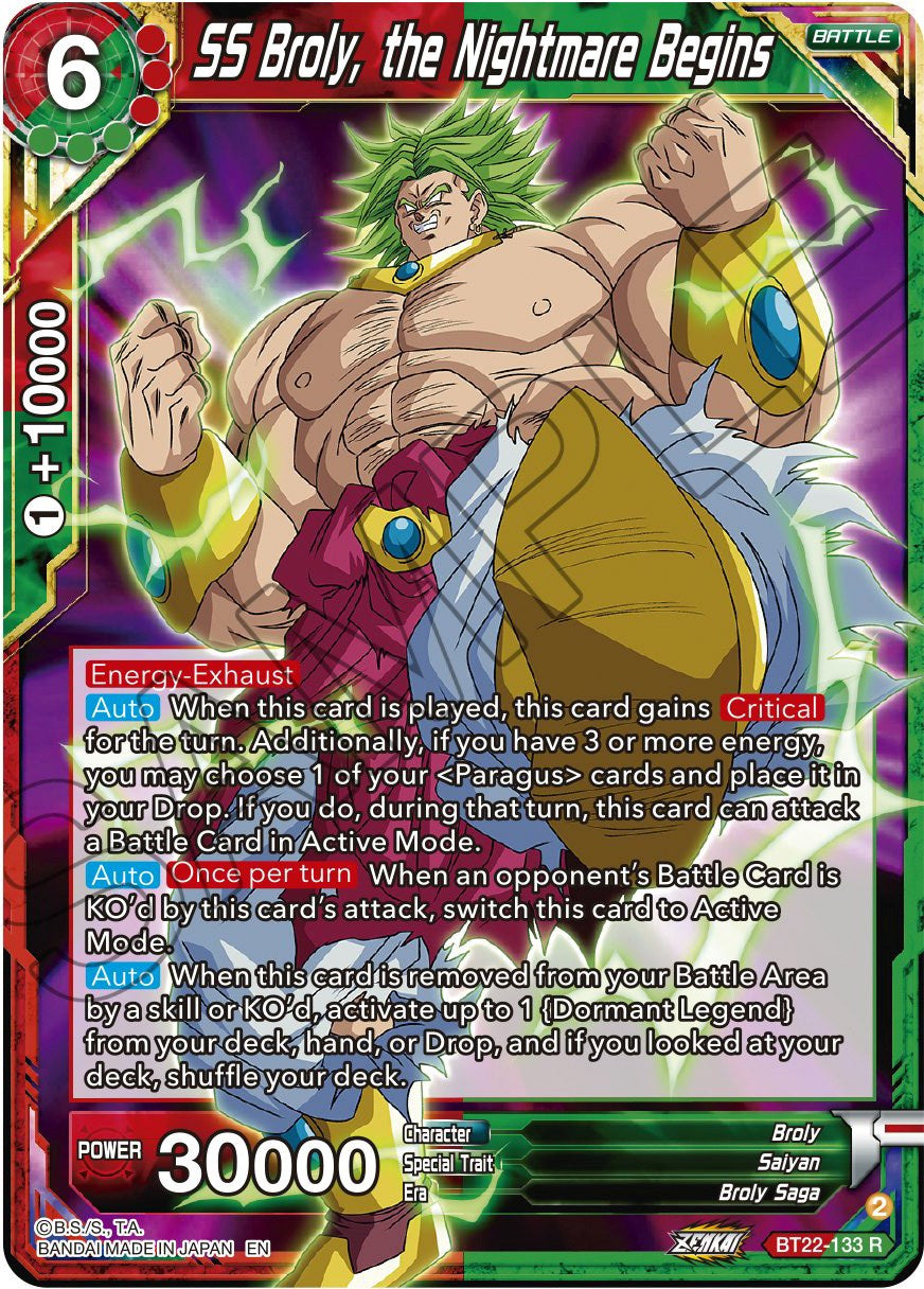 SS Broly, the Nightmare Begins (BT22-133) [Critical Blow]