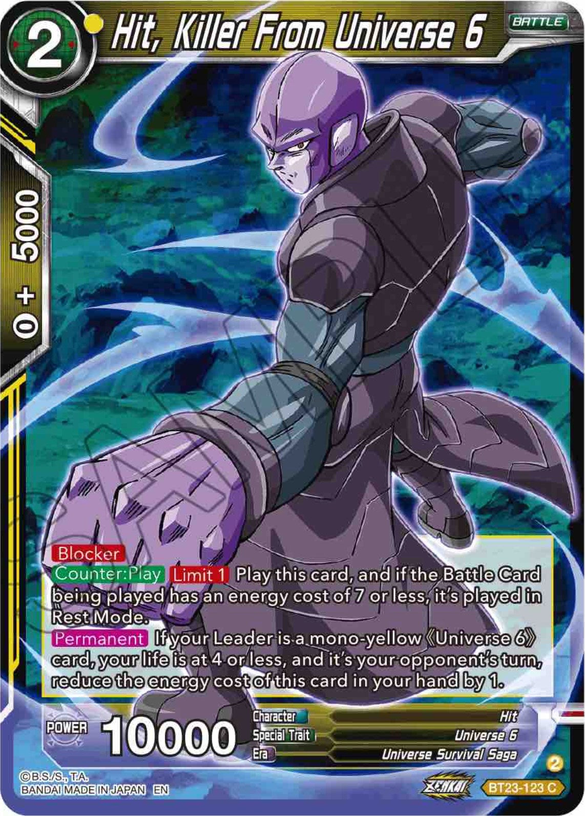 Hit, Killer From Universe 6 (BT23-123) [Perfect Combination]