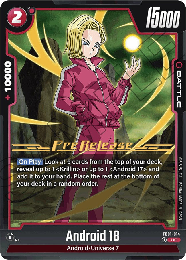 Android 18 (FB01-014) [Awakened Pulse Pre-Release Cards]