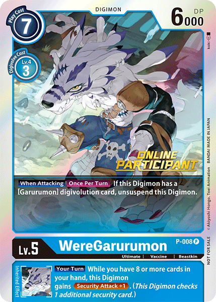 WereGarurumon [P-008] (Online Regional - Participant) [Promotional Cards]