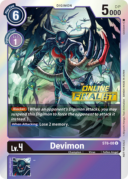 Devimon [ST6-08] (Online Finalist) [Starter Deck: Venomous Violet Promos]