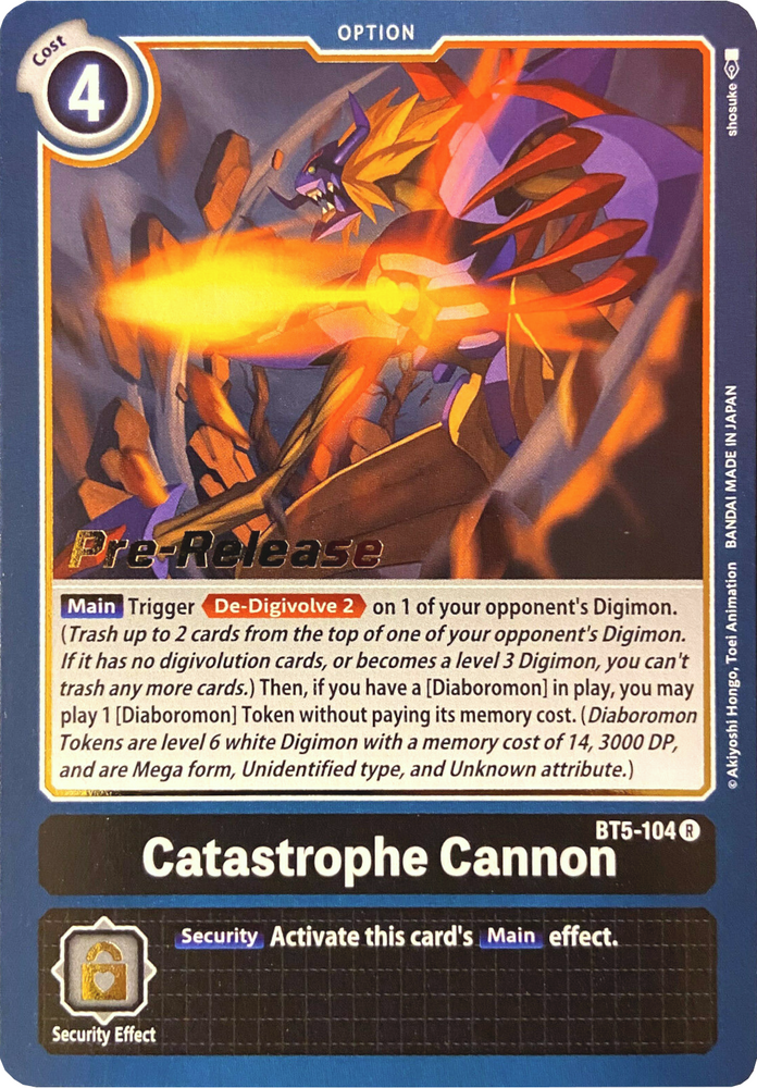 Catastrophe Cannon [BT5-104] [Battle of Omni Pre-Release Promos]