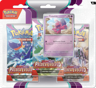 Pokemon - Scarlet and Violet - Paldea Evolved - 3 Pack Blister - Tinkatink