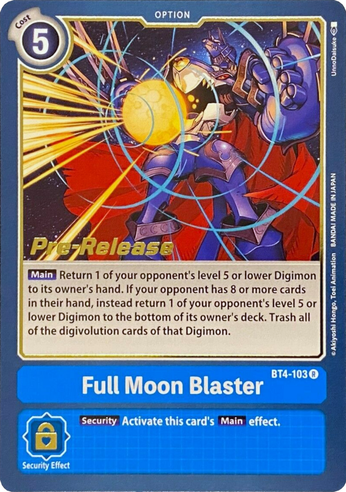 Full Moon Blaster [BT4-103] [Great Legend Pre-Release Promos]