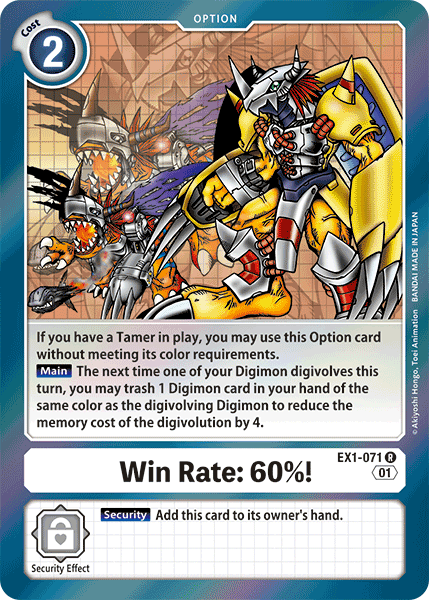 Win Rate: 60%! [EX1-071] [Classic Collection]