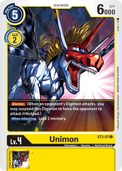 Unimon [ST3-07] [Starter Deck: Heaven's Yellow]