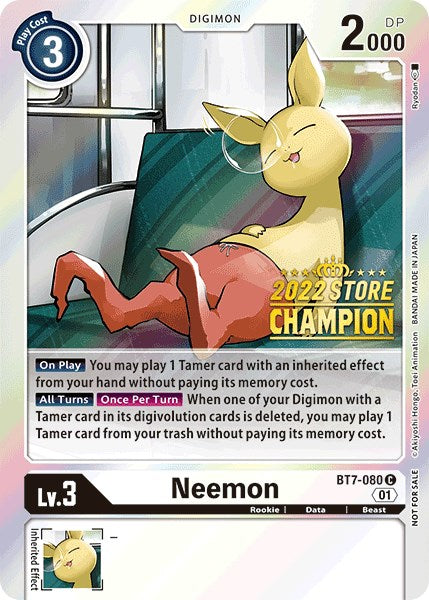 Neemon [BT7-080] (2022 Store Champion) [Next Adventure Promos]