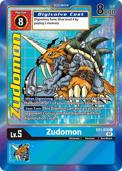 Zudomon [EX1-018] (Alternate Art) [Classic Collection]