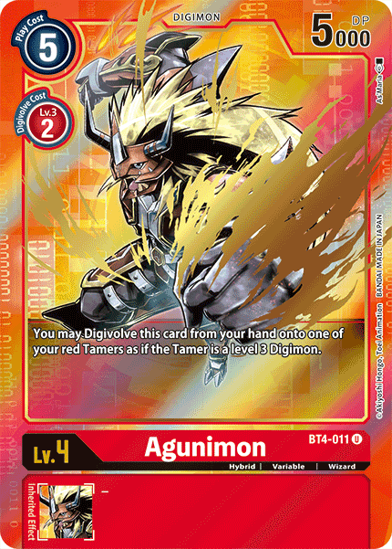 Agunimon [BT4-011] (Alternate Art) [Great Legend]