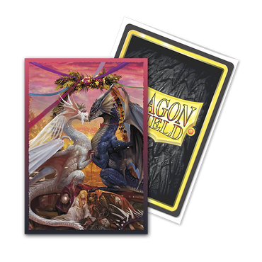 Dragon Shield - 60ct Japanese Size - Brushed Art - Valentine Dragons