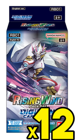 Digimon Card Game - Rising Wind Pack Set - Display of 12 (Pre-Order)